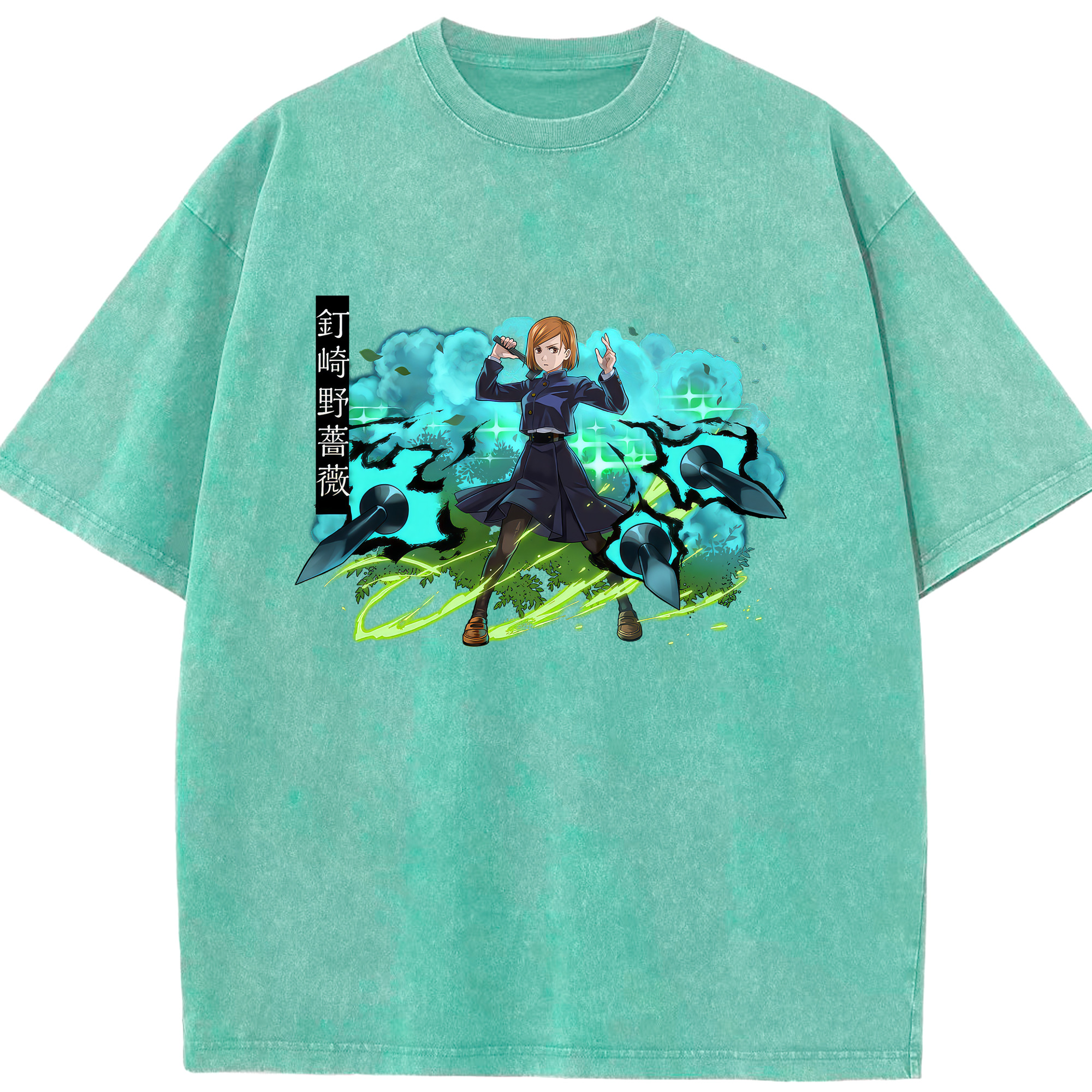 （画像用） 呪術廻戦 Jujutsu Kaisen 綿100% ヴィンテージ風 半袖Tシャツ（フロントプリント）